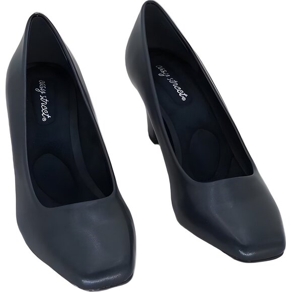 Easy Street Poet Navy Pumps Square Toe Classic Dress Heels Women's US 9M - Picture 1 of 6